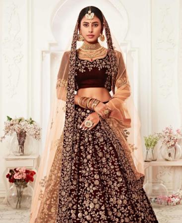 Picture of Fine Maroon Lehenga Choli