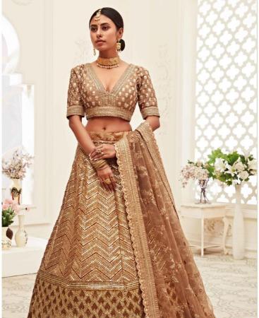 Picture of Marvelous Brown Lehenga Choli