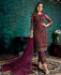 Picture of Resplendent Wine Straight Cut Salwar Kameez