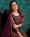 Picture of Resplendent Wine Straight Cut Salwar Kameez