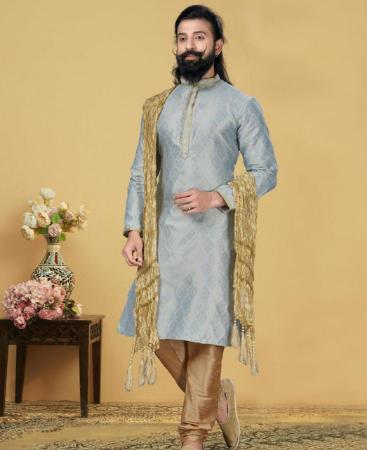 Picture of Shapely Sky Blue Kurtas