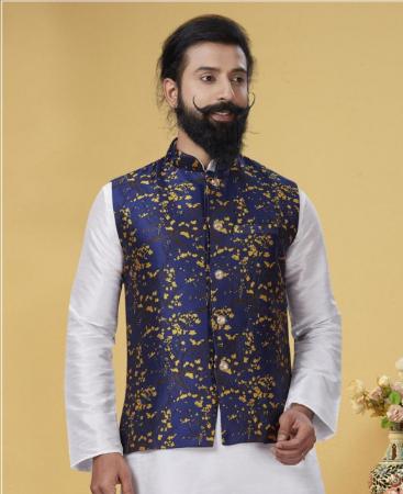 Picture of Pleasing Navy Blue Waist Coats