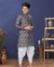 Picture of Stunning Navy Blue Kids Kurta Pyjama