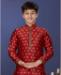 Picture of Delightful Red Kids Kurta Pyjama