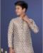 Picture of Fascinating Off White Kids Kurta Pyjama