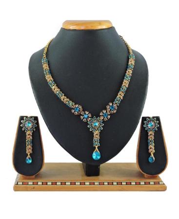 Picture of Statuesque Sky Blue Necklace Set