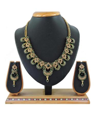 Picture of Stunning Green Necklace Set