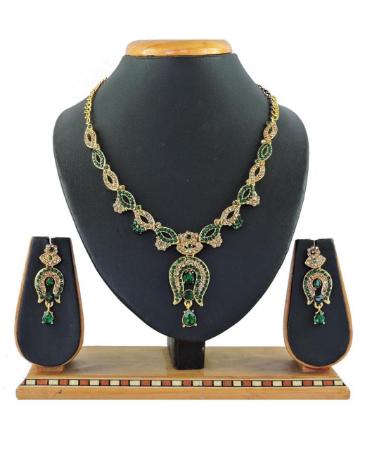 Picture of Ravishing Green Necklace Set