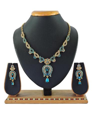 Picture of Fascinating Sky Blue Necklace Set