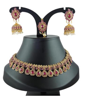 Picture of Resplendent Rani Pink Necklace Set