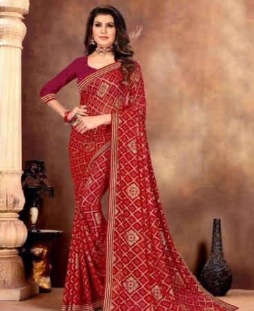 Picture of Alluring Maroon Casual Saree