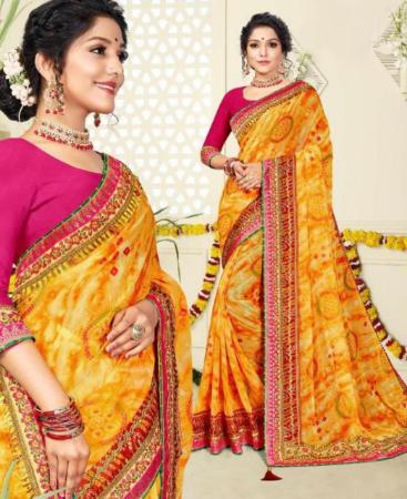 Picture of Statuesque Yellow Casual Saree