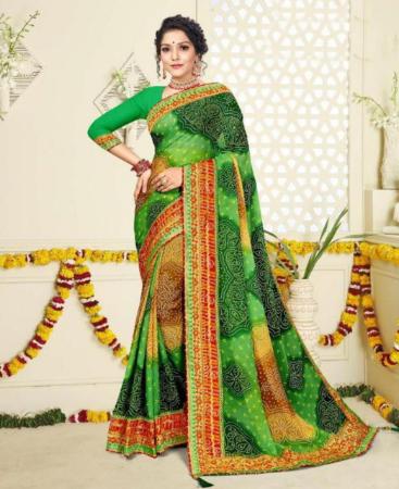 Picture of Pleasing Green Casual Saree