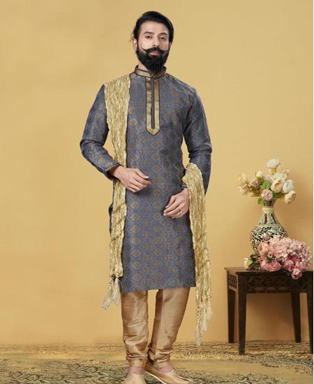 Picture of Stunning Steel Blue Kurtas