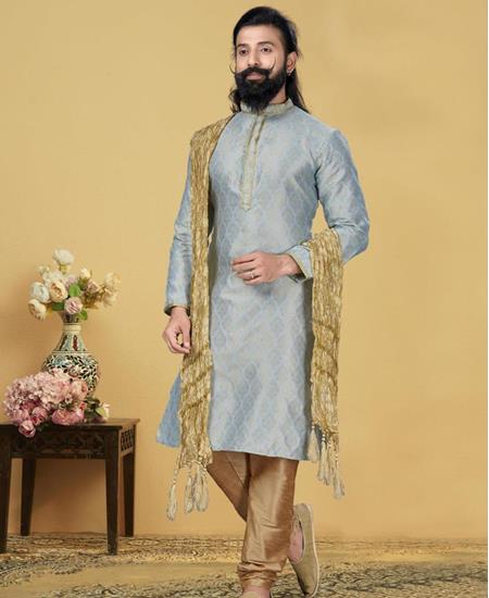 Picture of Shapely Sky Blue Kurtas