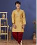 Picture of Charming Golden Kids Kurta Pyjama