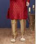 Picture of Fine Red Kids Kurta Pyjama