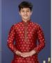 Picture of Delightful Red Kids Kurta Pyjama