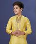 Picture of Bewitching Yellow Kids Kurta Pyjama