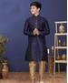 Picture of Ideal Navy Blue Kids Kurta Pyjama