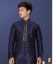 Picture of Ideal Navy Blue Kids Kurta Pyjama