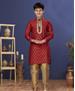 Picture of Beauteous Red Kids Kurta Pyjama