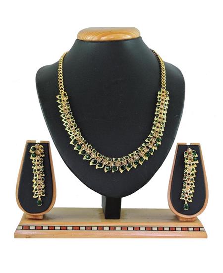 Picture of Stunning Green Necklace Set