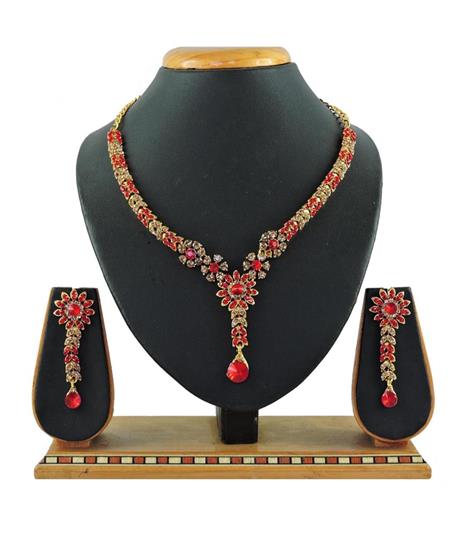 Picture of Classy Red Necklace Set