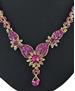 Picture of Superb Rani Pink Necklace Set