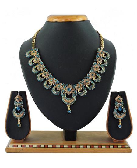 Picture of Resplendent Sky Blue Necklace Set