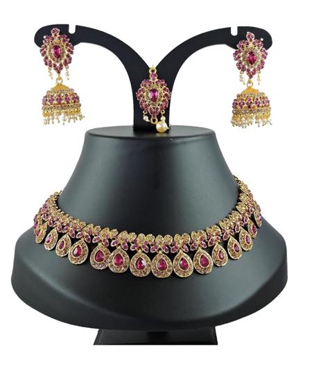 Picture of Resplendent Rani Pink Necklace Set