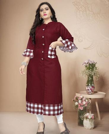 Picture of Fine Maroon Kurtis & Tunic