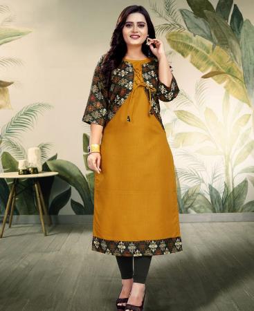 Picture of Fascinating Yellow Kurtis & Tunic