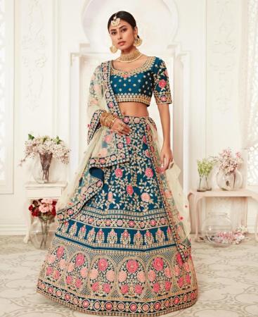 Picture of Beauteous Blue Lehenga Choli