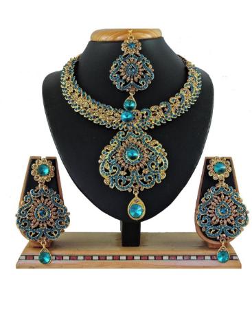 Picture of Fascinating Sky Blue Necklace Set