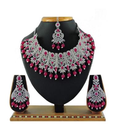 Picture of Enticing Rani Pink Necklace Set