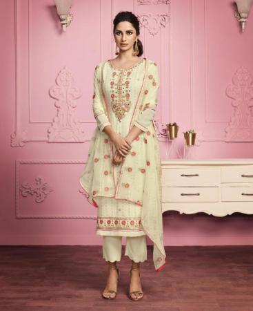 Picture of Marvelous Yellow Straight Cut Salwar Kameez