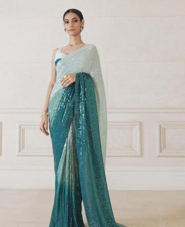 Picture of Alluring Teal Casual Saree