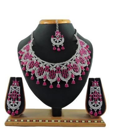 Picture of Elegant Ruby Necklace Set