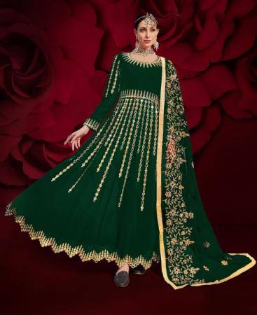 Picture of Exquisite Green Anarkali Salwar Kameez