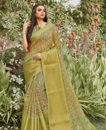 Picture of Excellent Green Casual Saree