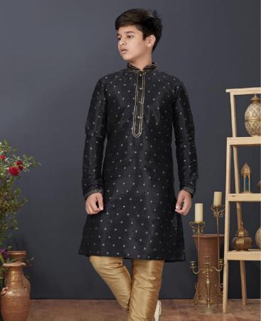 Picture of Amazing Black Kids Kurta Pyjama