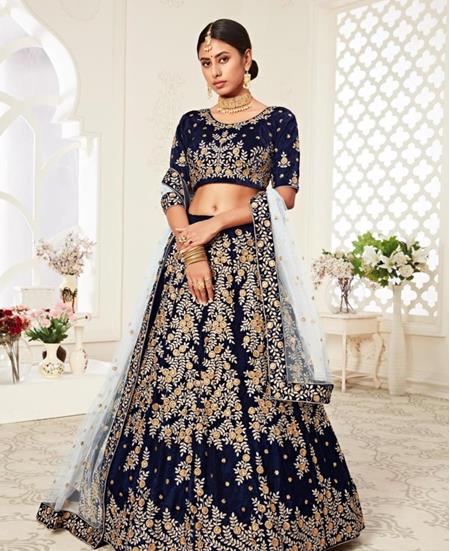 Picture of Amazing Nevy Blue Lehenga Choli