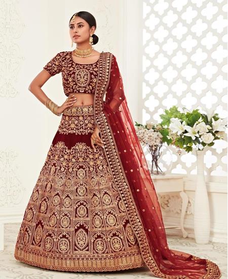 Picture of Comely Red Lehenga Choli