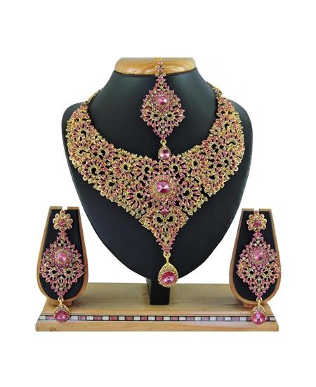 Picture of Exquisite Light Pink Necklace Set