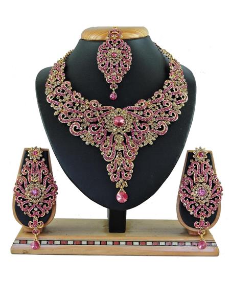 Picture of Admirable Pink Necklace Set