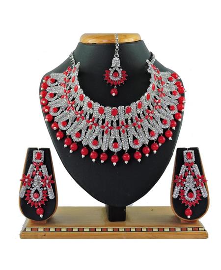 Picture of Ravishing Red Necklace Set