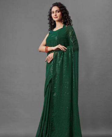 Picture of Good Looking Green Casual Saree