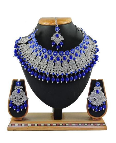 Picture of Statuesque Royal Blue Necklace Set