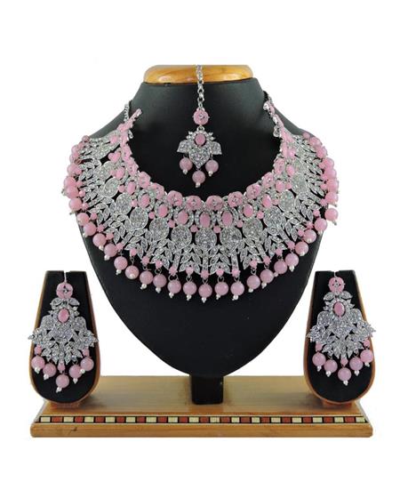 Picture of Bewitching Light Pink Necklace Set